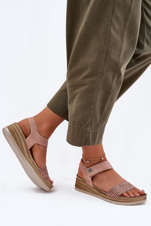 Dámske Sandále Na Klíne Ružové Inblu RV000014