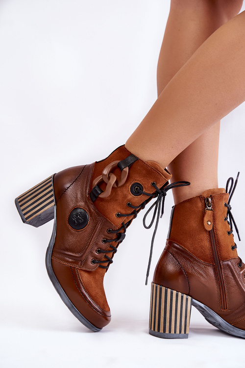 Dámske kožené topánky Maciejka 05599-29 Brown