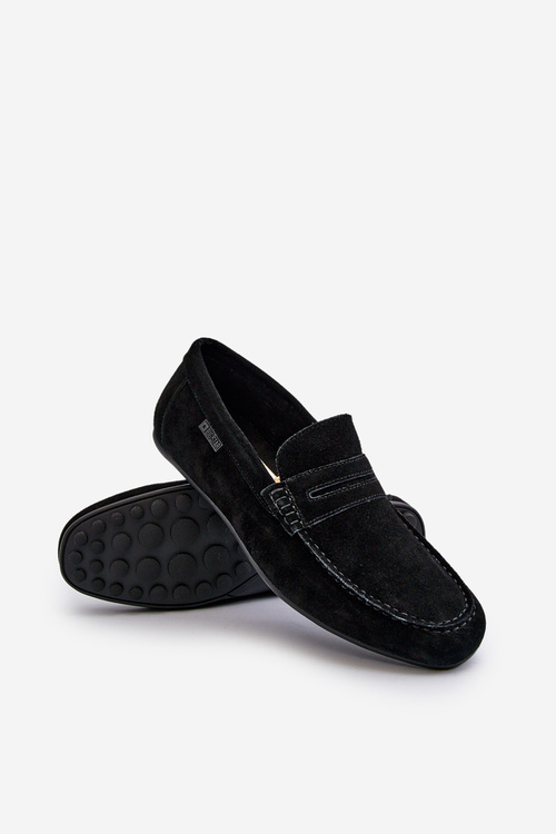 Mužské semišové mokasíny Big Star NN174224 Čierne