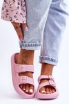 Dámské pěnové sandály s pruhy Růžový Sharmen