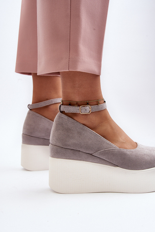 Dámské espadrilky na klíně šedé Malla