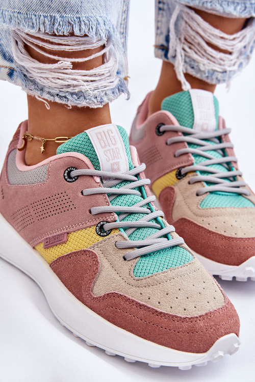 Dámske tenisky Veľká hviezda LL274422 Pink and Béžová