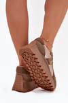 Dámské Zateplené Sneakersy Na Platformě Big Star OO274A218 HI-POLY SYSTEM Hnědé