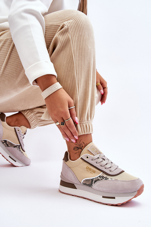 Módní tenisky Memory Foam System Big Star LL274364 Béžové