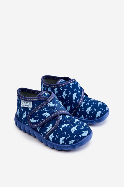 Detské topánky Papcie Befado Sharks 465P089 Navy Blue