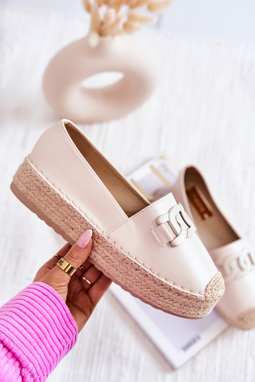 Klasické Espadrilky Na Platformě béžove Julianne