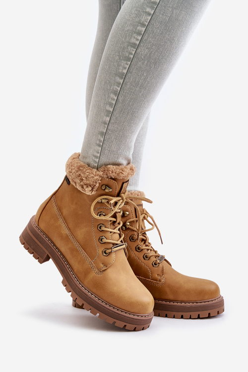 Zateplené dámske topánky Big Star OO274A285 Camel