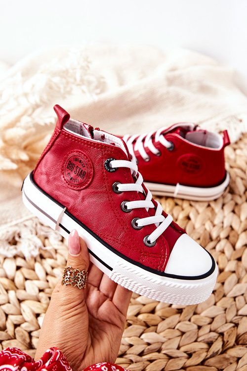 Detské vysoké tenisky Big Star II374005 červené