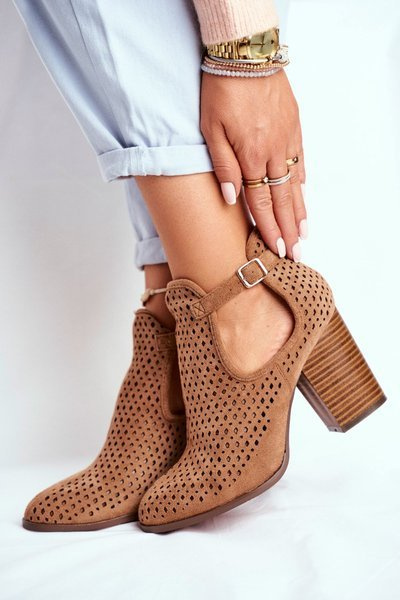 Dámske topánky na Camel Morrena Openwork Suede Post