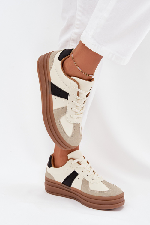 Dámske Sneakers Na Platforme Béžové Sivirae