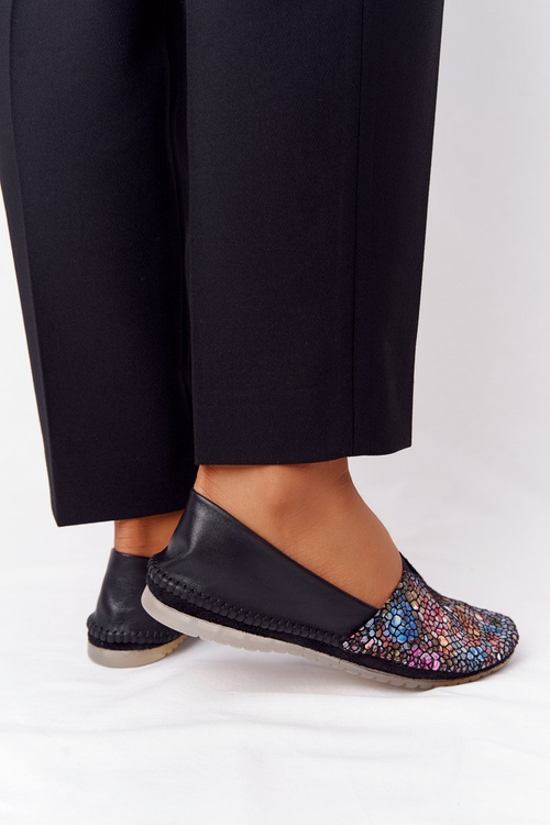 Dámské Kožené Baleríny Maciejka 01930-87 Černé