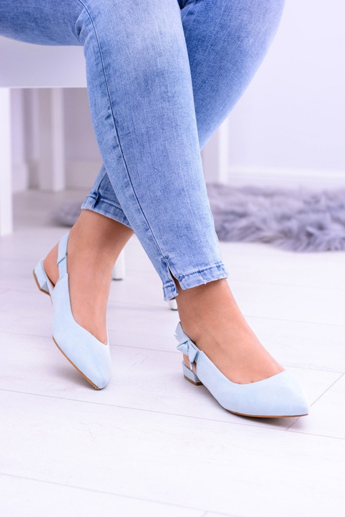 Dámská světle modrá balerína ve Spitzu