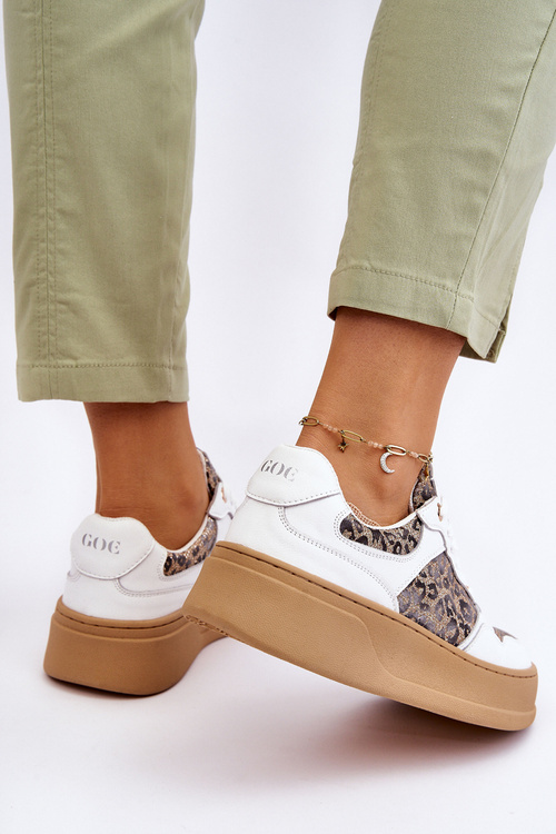 Dámská pohodlná sportovní obuv GOE LL2N4052 Bílo-béžová
