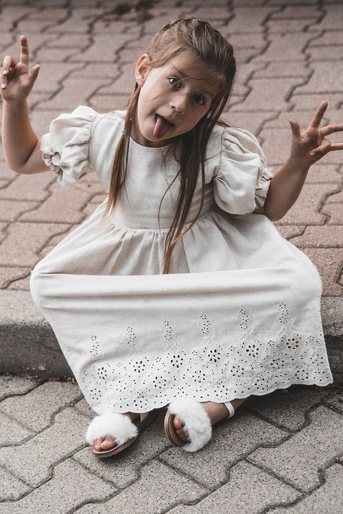 Dětské sandálky na suchý zip s kožíškem Bílé Rosavere