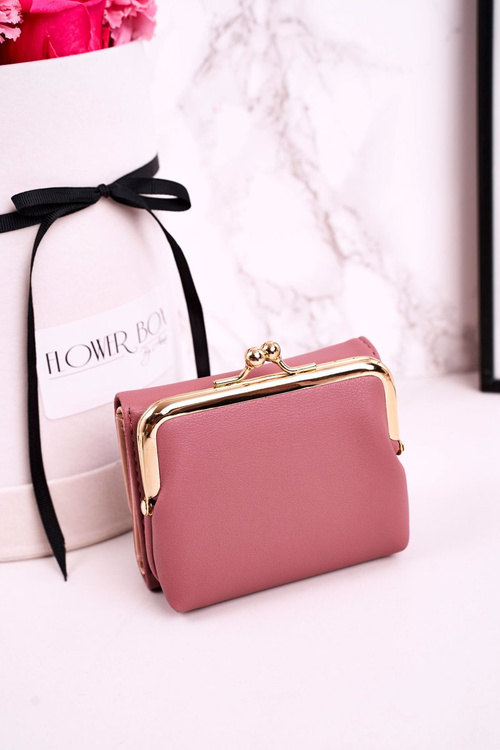 Malá dámska peňaženka pripevnená s bigielom Milano tmavo ružovou farbou