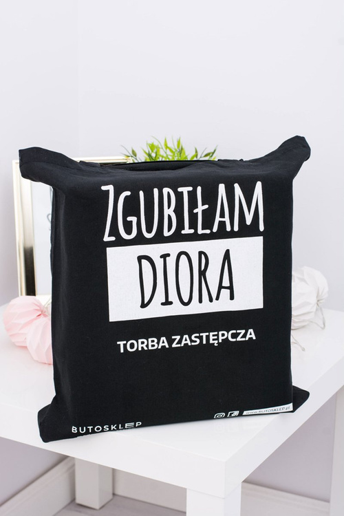 Black Canvas Bag som stratil dioru