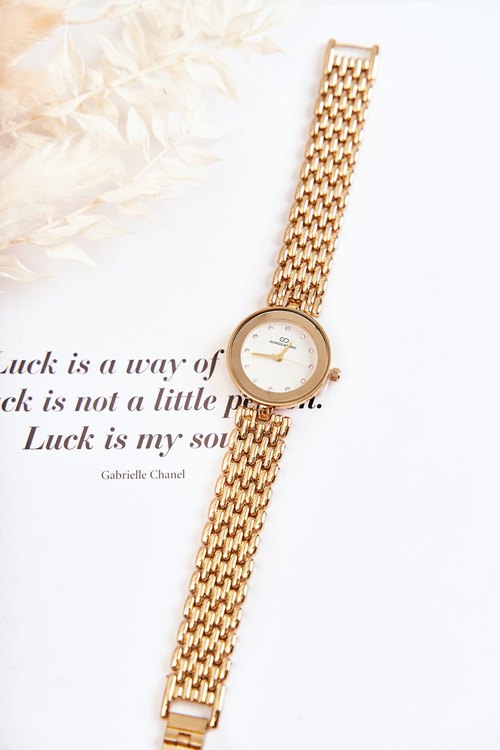 Dámské hodinky Giorgio & Dario se zirkony na ciferníku zlate