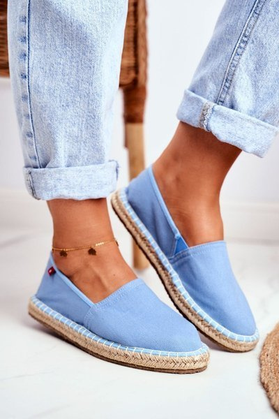 Dámské Espadrilky Pletená Podešev Modré Big Star DD274A153