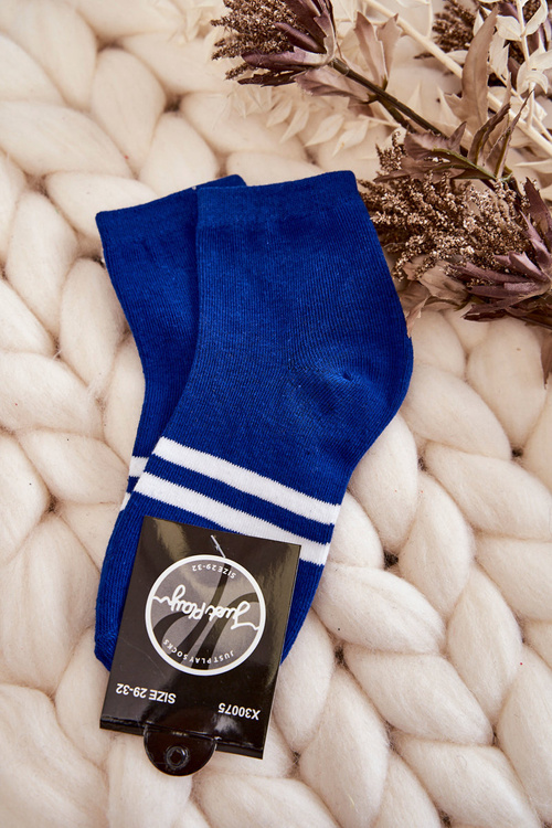 Mládež bavlněné kotníkové ponožky modré