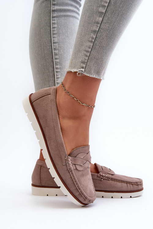 Dámske Mokasíny Z Ekokože Hnedé Nestalia