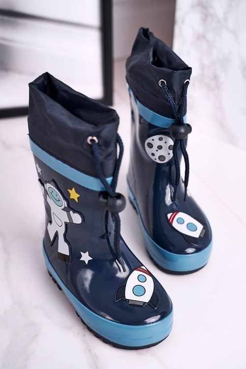 Detský gumový galoshes Navy modrý kosmonaut mordsoo