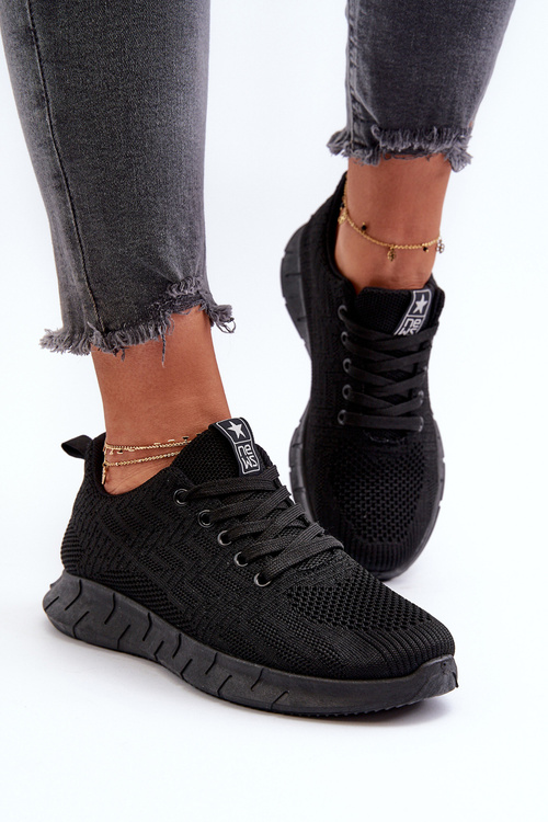 Čierne dámske športové topánky z látky Kephope
