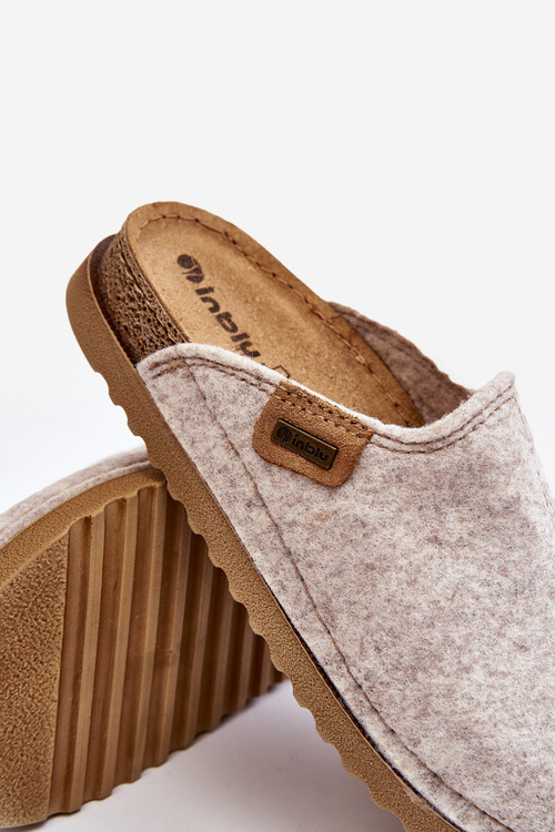 Dámské domácí pantofle Inblu DJ000010 světle béžové