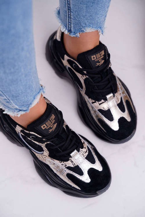 Dámská Sportovní Obuv Big Star od Daniel Lopez černá zlatá FF274A524