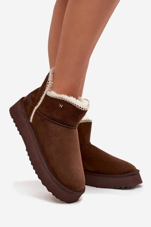 Dámske snehule na platforme Wrangler 20253093.IKU čokoládové