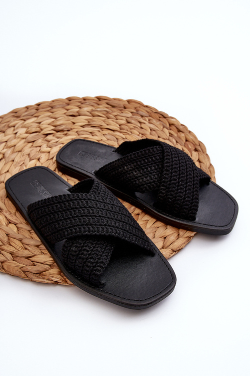 Dámske rovné sandále Big Star NN274077 čierne