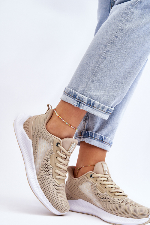 Dámska ľahká športová topánka Pamäťový penový systém Big Star LL274294 BEIGE