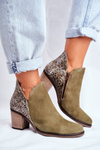 Dámske kožené topánky na Post Maciejka Olive 04492-24
