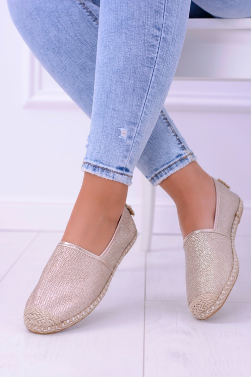 Ttřpytivé Espadrilky Lu Boo Zlaté