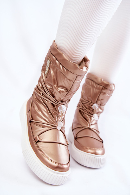 Ženské izolované snehové topánky Veľká hviezda KK274194 Beige