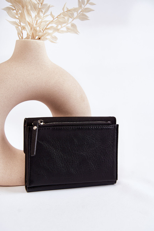 Dámská malá peněženka s magnetem Černý Zaya