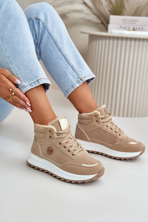 Čižmy Dámske Športové Topánky Izolované Na Platforme Khaki Ariatte