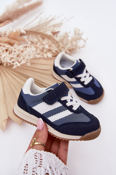 Detské Sneakers Športové Topánky Na Suchý Zips Tmavomodré Viona