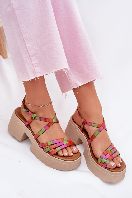 Dámske Kožené Sandále Maciejka 06990-39 Viacfarebné