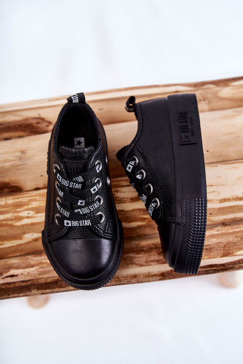 Dětské kožené tenisky BIG STAR KK374061 Černá