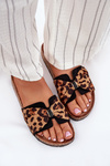 Dámské sandály na korkové platformě panterka Mevuna