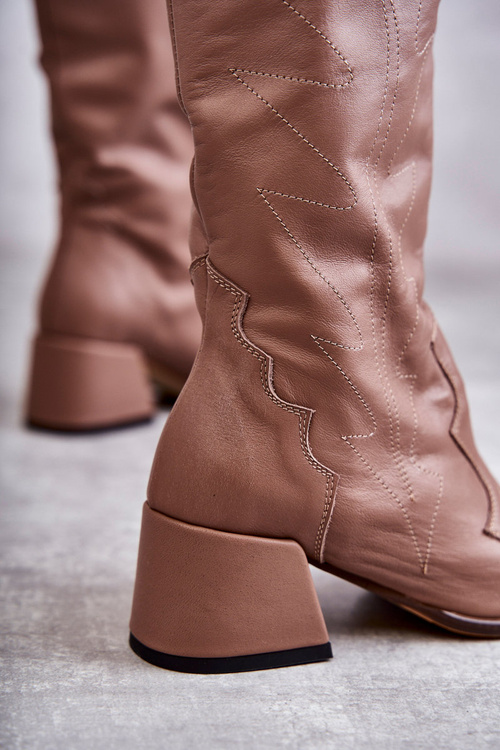 Tmavé kožené topánky Andreia