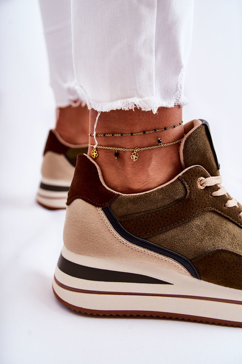 Dámska zelená a béžová športová obuv Elisse