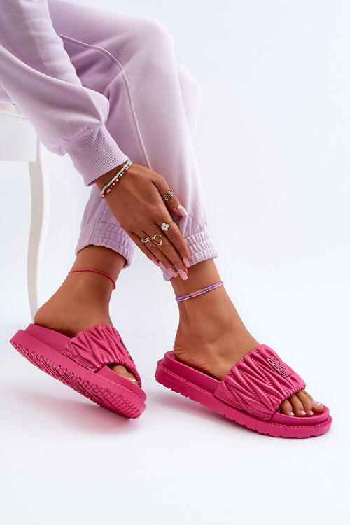 Dámske sandále na platforme Big Star NN274A749 fuksia