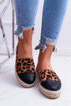 Dámske leopardové byty espadrilles