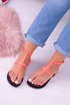Lu Boo Sandals Ríma japonský Lento neón Rose