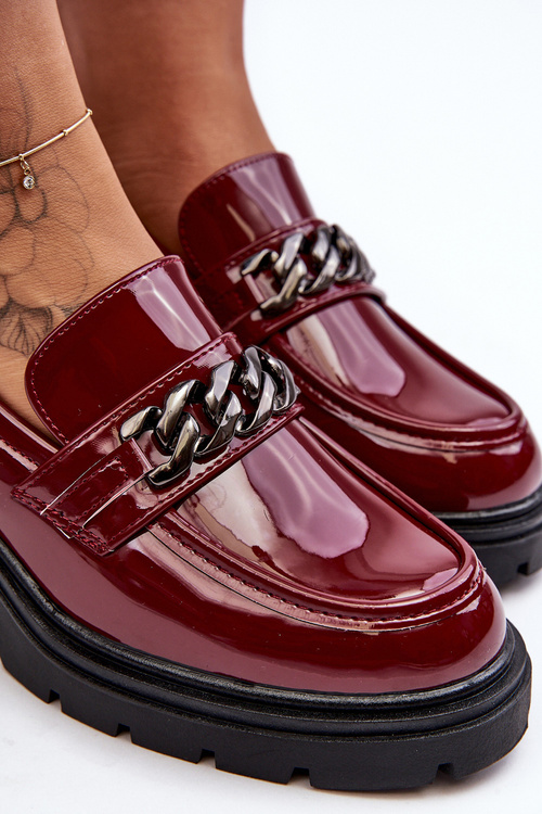 Maľované dámske nízko zakolesené burgundské blimma