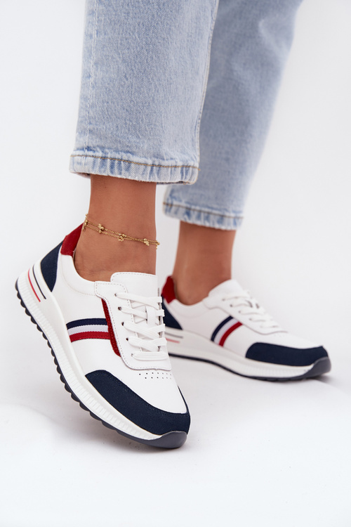 Dámske kožené športové topánky bielo námornícka Lorvessa