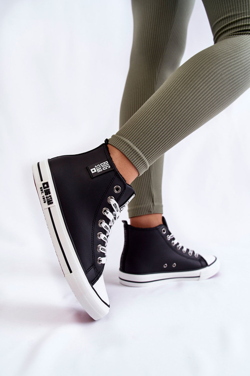 Klasické vysoké zateplené tenisky Big Star KK274598 Černé