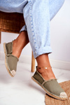 Ženské espadrilles spletené Khaki Big Star DD274760 Sole