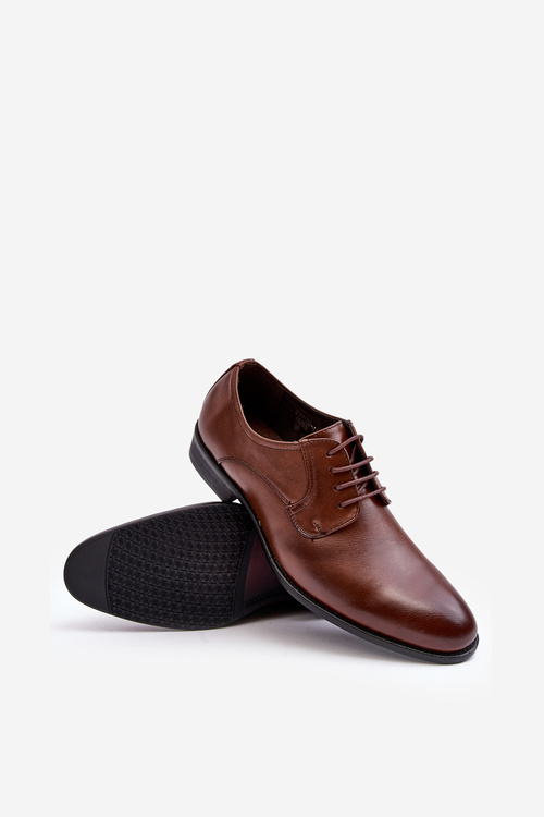 Mužské Kožené Polobotky Hnědé Harene